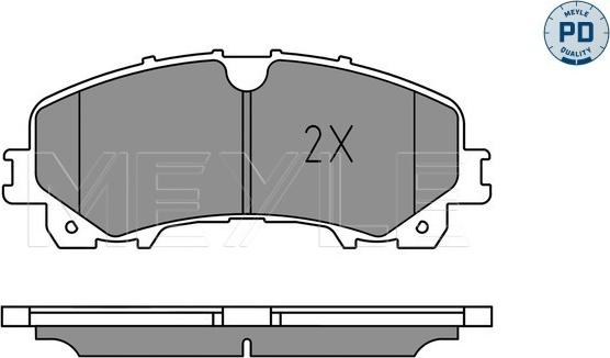 Meyle 025 221 1716/PD - Комплект спирачно феродо, дискови спирачки vvparts.bg