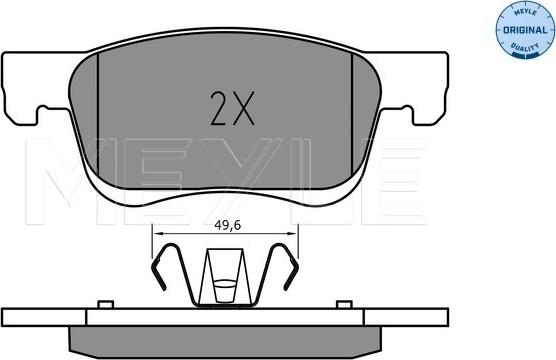 Meyle 025 221 2318 - Комплект спирачно феродо, дискови спирачки vvparts.bg