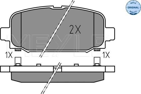 Meyle 025 228 4418 - Комплект спирачно феродо, дискови спирачки vvparts.bg