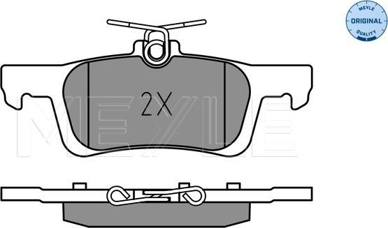 Meyle 025 228 0714 - Комплект спирачно феродо, дискови спирачки vvparts.bg