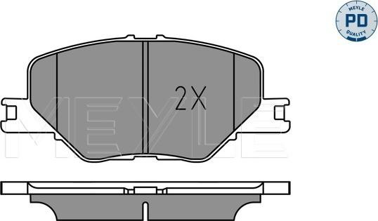 Meyle 025 228 3819/PD - Комплект спирачно феродо, дискови спирачки vvparts.bg