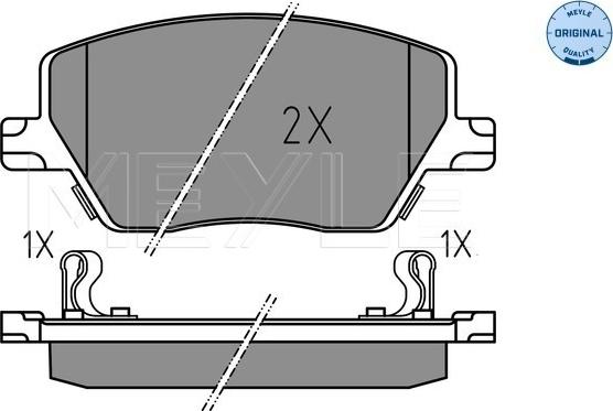 Meyle 025 223 9719 - Комплект спирачно феродо, дискови спирачки vvparts.bg