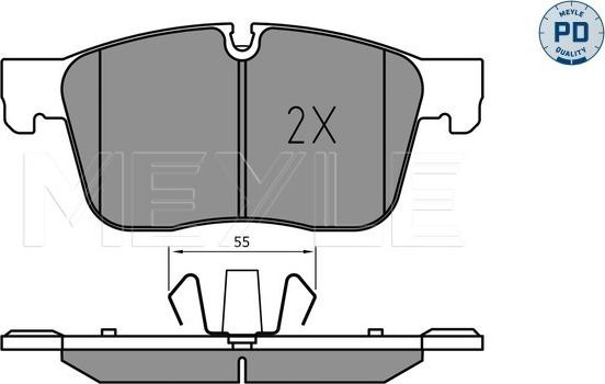 Meyle 025 223 0218/PD - Комплект спирачно феродо, дискови спирачки vvparts.bg