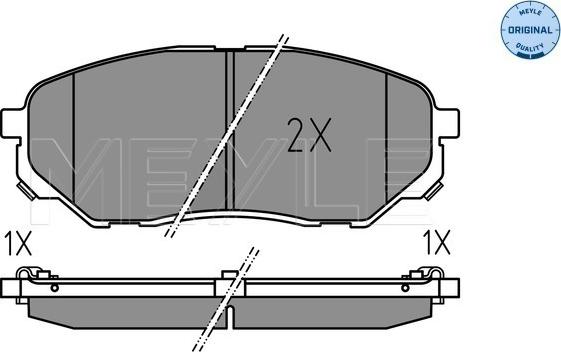 Meyle 025 223 8017 - Комплект спирачно феродо, дискови спирачки vvparts.bg