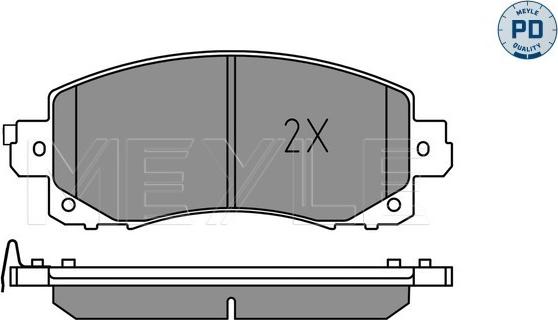 Meyle 025 222 0117/PD - Комплект спирачно феродо, дискови спирачки vvparts.bg