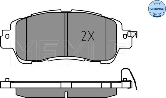 Meyle 025 222 3515 - Комплект спирачно феродо, дискови спирачки vvparts.bg