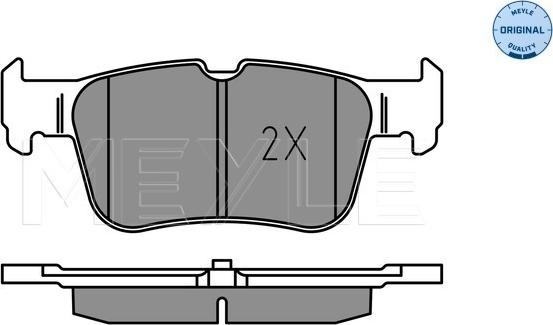 Meyle 025 222 3116 - Комплект спирачно феродо, дискови спирачки vvparts.bg