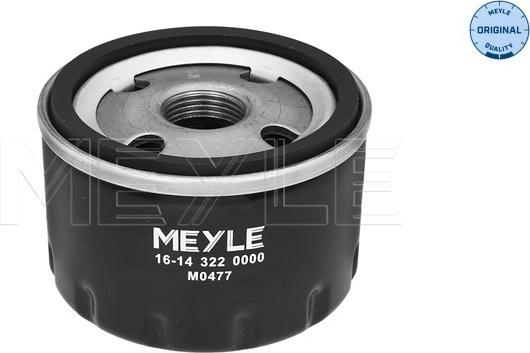 Meyle 16-14 322 0000 - Маслен филтър vvparts.bg