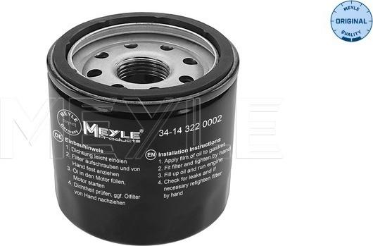 Meyle 34-14 322 0002 - Маслен филтър vvparts.bg