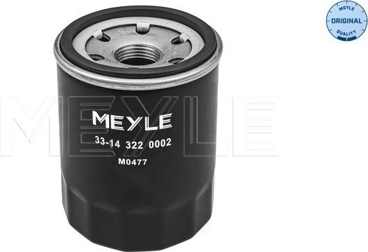 Meyle 33-14 322 0002 - Маслен филтър vvparts.bg