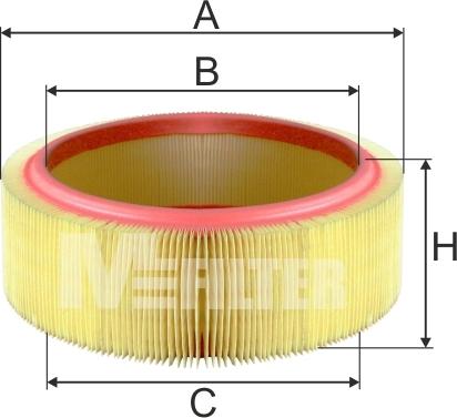 Mfilter A 580 - Въздушен филтър vvparts.bg