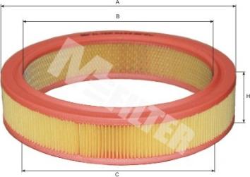 Mfilter A 123 - Въздушен филтър vvparts.bg