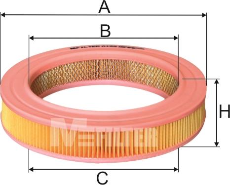 Mfilter A 122 - Въздушен филтър vvparts.bg