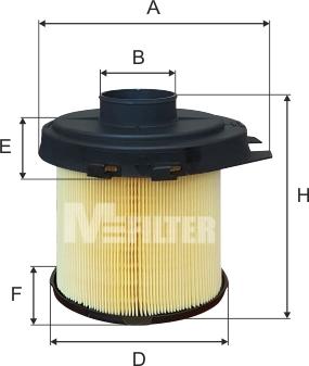 Mfilter A 881 - Въздушен филтър vvparts.bg