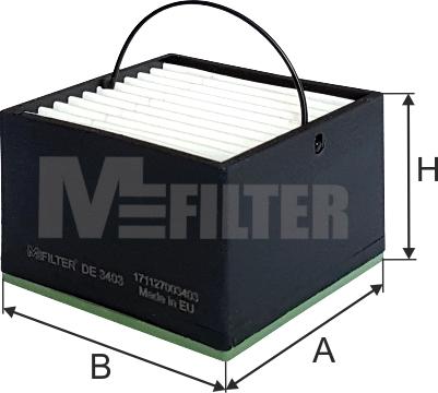 Mfilter DE 3403 - Горивен филтър vvparts.bg