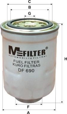 Mfilter DF 690 - Горивен филтър vvparts.bg