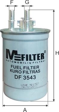 Mfilter DF 3543 - Горивен филтър vvparts.bg