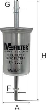 Mfilter DF 3563 - Горивен филтър vvparts.bg