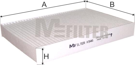 Mfilter K 946 - Филтър купе (поленов филтър) vvparts.bg