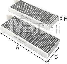 Mfilter K 9199C-2 - Филтър купе (поленов филтър) vvparts.bg