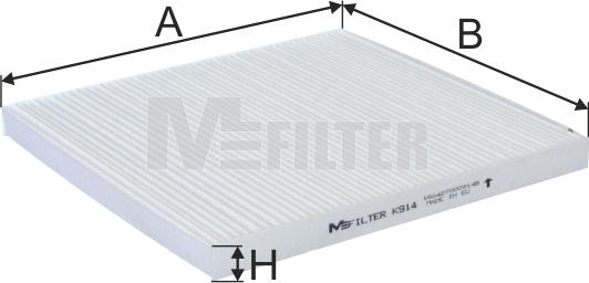 Mfilter K 914 - Филтър купе (поленов филтър) vvparts.bg