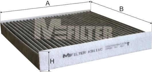 Mfilter K 9111C - Филтър купе (поленов филтър) vvparts.bg