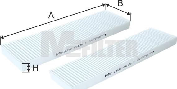 Mfilter K 9135-2 - Филтър купе (поленов филтър) vvparts.bg