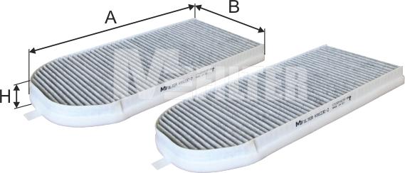 Mfilter K 9123C-2 - Филтър купе (поленов филтър) vvparts.bg