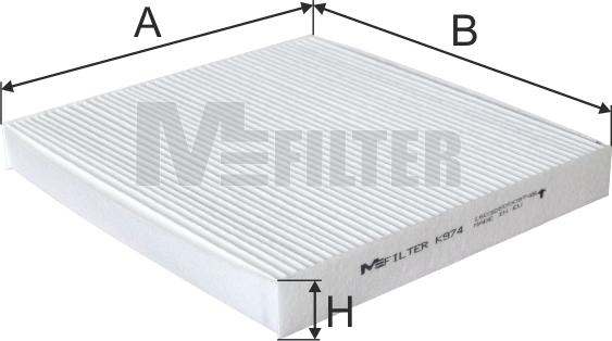 Mfilter K 974 - Филтър купе (поленов филтър) vvparts.bg