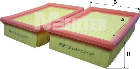 Mfilter K 499-2 - Въздушен филтър vvparts.bg