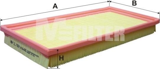 Mfilter K 446 - Въздушен филтър vvparts.bg