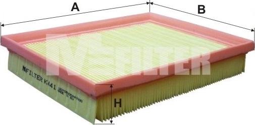 Mfilter K 441 - Въздушен филтър vvparts.bg