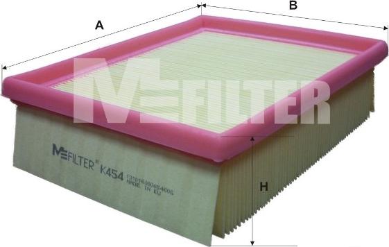 Mfilter K 454 - Въздушен филтър vvparts.bg