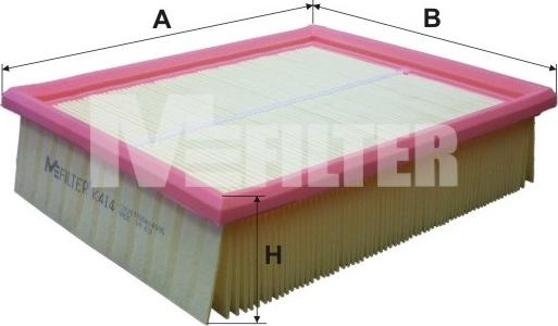 Mfilter K 414 - Въздушен филтър vvparts.bg