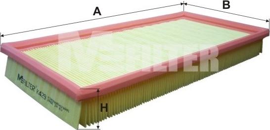 Mfilter K 429 - Въздушен филтър vvparts.bg