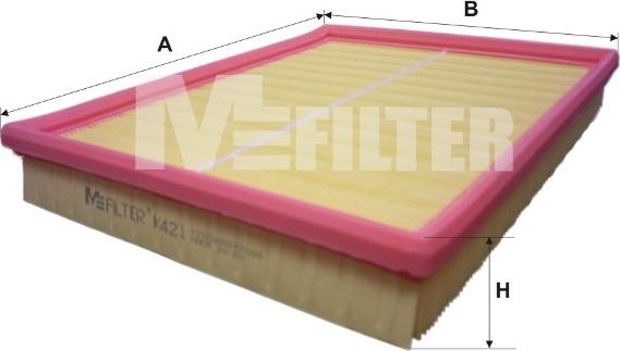 Mfilter K 421 - Въздушен филтър vvparts.bg