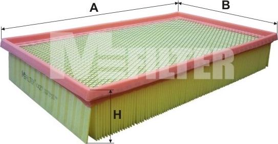 Mfilter K 427 - Въздушен филтър vvparts.bg