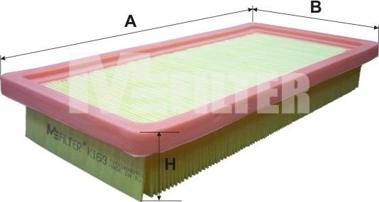 Mfilter K 169 - Въздушен филтър vvparts.bg