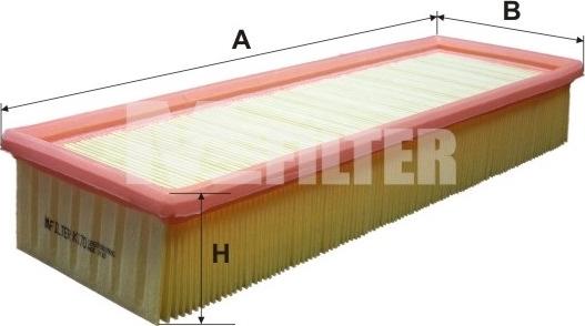 Mfilter K 170 - Въздушен филтър vvparts.bg