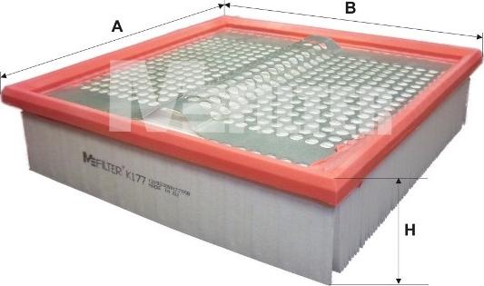 Mfilter K 177 - Въздушен филтър vvparts.bg