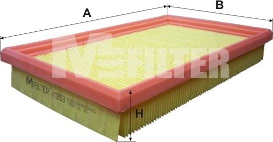 Mfilter K 353 - Въздушен филтър vvparts.bg