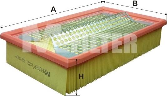 Mfilter K 221 - Въздушен филтър vvparts.bg