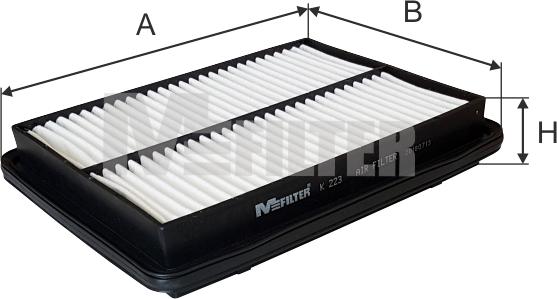 Mfilter K 223 - Въздушен филтър vvparts.bg