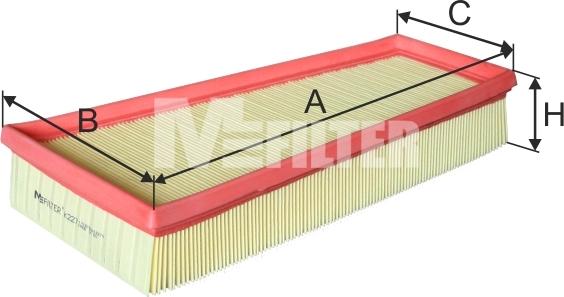 Mfilter K 227 - Въздушен филтър vvparts.bg