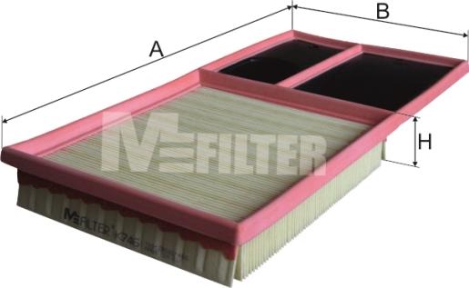 Mfilter K 746 - Въздушен филтър vvparts.bg