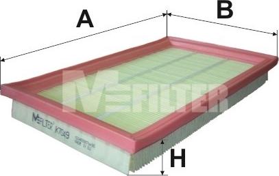 Mfilter K 7049 - Въздушен филтър vvparts.bg