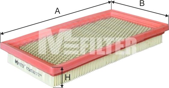 Mfilter K 7045 - Въздушен филтър vvparts.bg