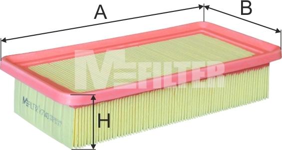 Mfilter K 7040 - Въздушен филтър vvparts.bg