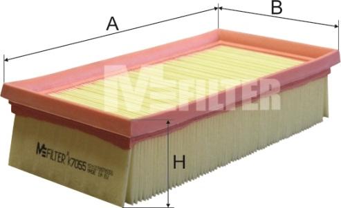 Mfilter K 7055 - Въздушен филтър vvparts.bg