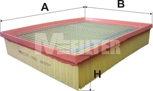 Mfilter K 7050 - Въздушен филтър vvparts.bg